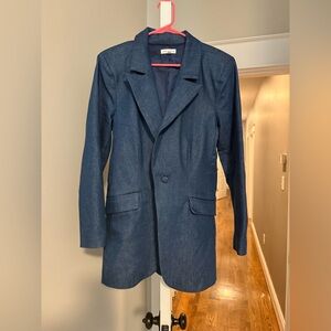 Good American Navy Blue Blazer